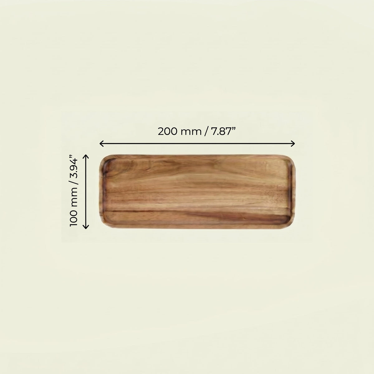 Bevelled Acacia Serving Tray – Four Sizes & Pack Options – product view 6