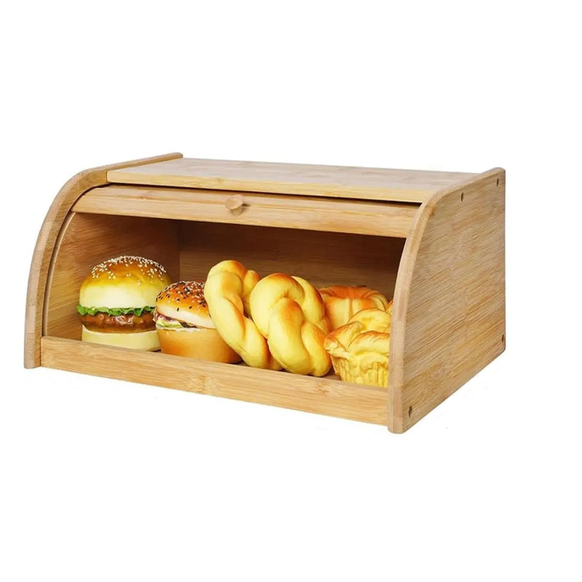 Bamboo Roll-Front Bread Bin – Choice of Two Styles – product view 3