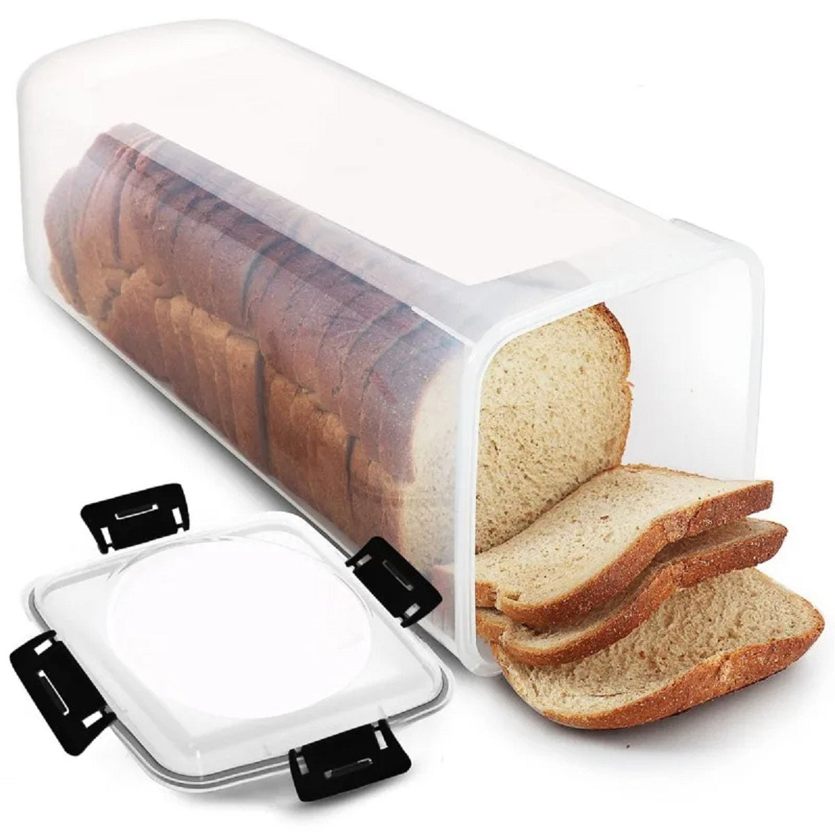 Clear Clip-Lock Bread Storage Container – product view 5