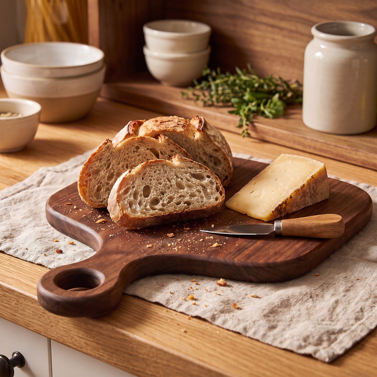 Loop-Handle Walnut Serving Boards – Set of Two – product view 3