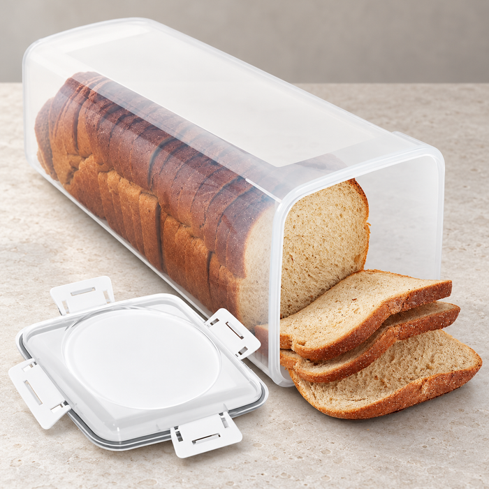 Clear Clip-Lock Bread Storage Container